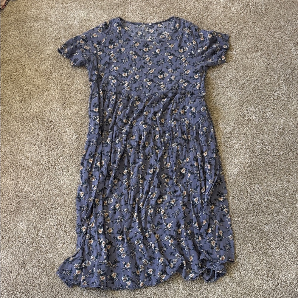 Floral Blue Dress